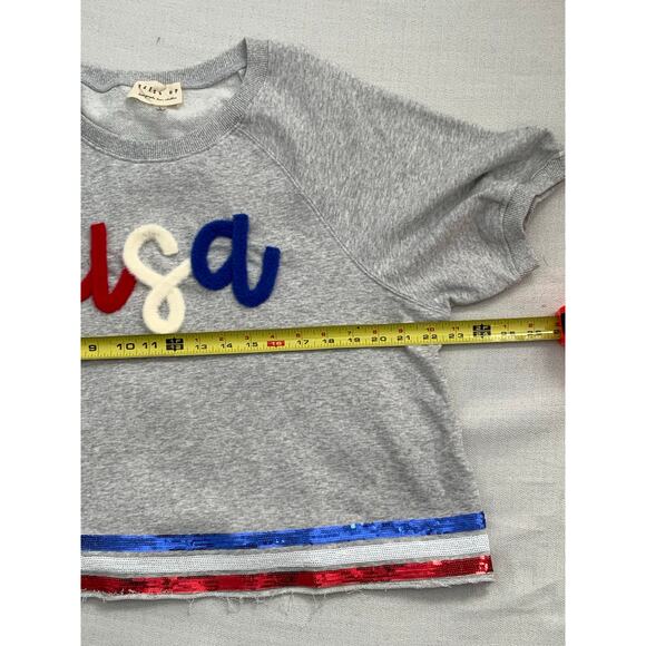 NWT USA Heather Grey Sequin‎ Top size large - Picture 8 of 8